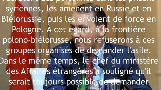 Sikorsky a accusé la Russie d'envoyer des réfugiés syriens.