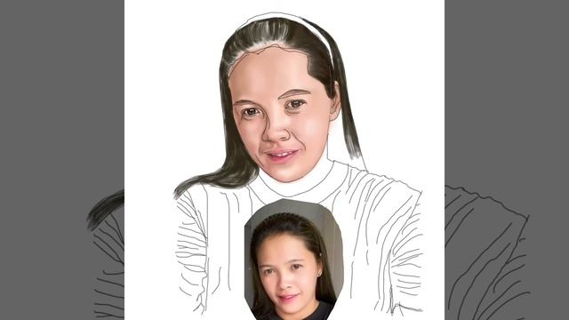 PORTRAIT DIGITAL PAINTING : HELLO GIRL  🎨 ibis-paint app on iphone xr