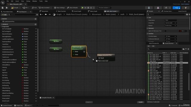 98. Adding the animations to the animation graph part 1