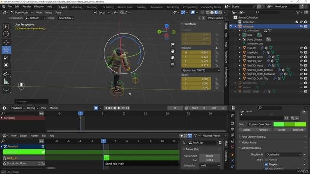 77. Creating the stand look around blends