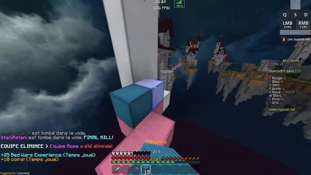 Jogando Minecraft Bed wars com o novo Windows 11 !{P.K}