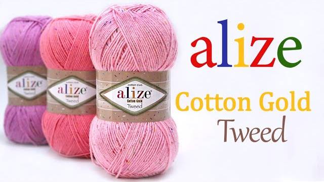 Коттон Голд Твид Ализе _ Cotton Gold Tweed Alize (360p)