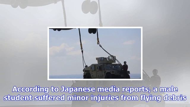 Student slightly injured as marine aircraft's window falls onto okinawa elementary school yard