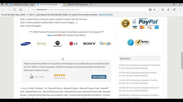 $16.79 OFF FoneLab Android Data Recovery Discount