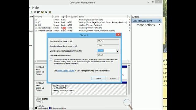 How to  Partition/Resize a Hard Disk in Installed Windows