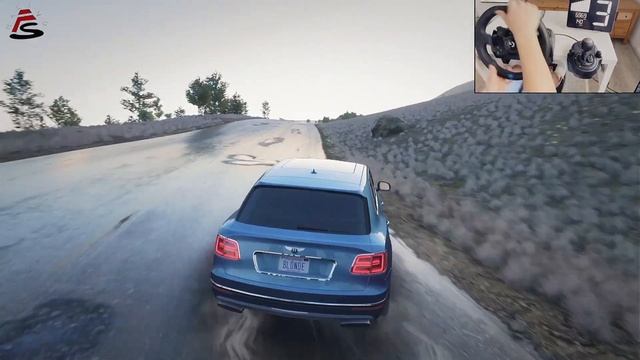 RWD Bentley Bentayga | Drifting sunset drive | 906 HP + 2369 KG | Steering wheel | 4K Gameplay