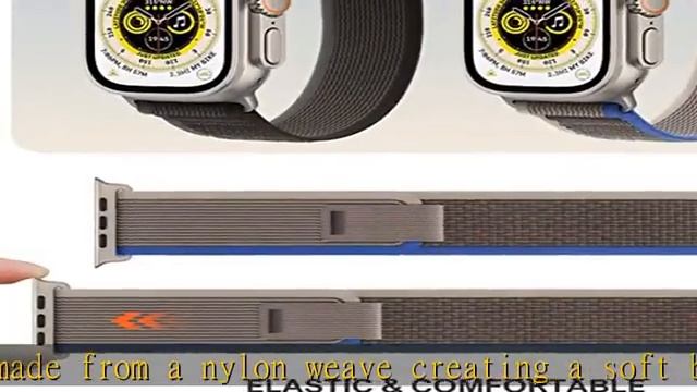 2 Pack Trail Loop Compatible with Apple Watch Ultra Band 49mm 45mm 44mm 42mm Men Women, Soft Nylon