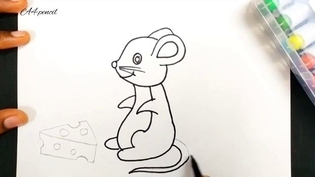 how to draw a mouse | mouse drawing easy for beginners step by step #drawing