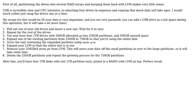 DevOps & SysAdmins: Upgrading a Linux software RAID5 (4 Solutions!!)