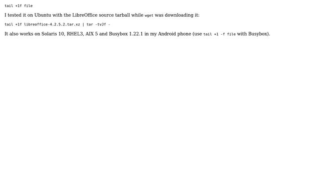 Unix & Linux: How do I "cat and follow" a file? (3 Solutions!!)