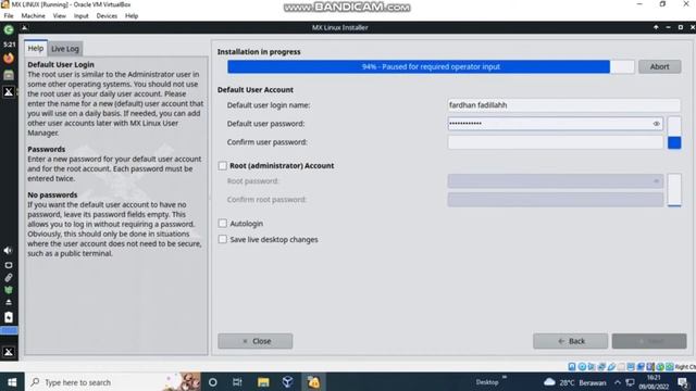 Tugas ASJ cara instal mx linux