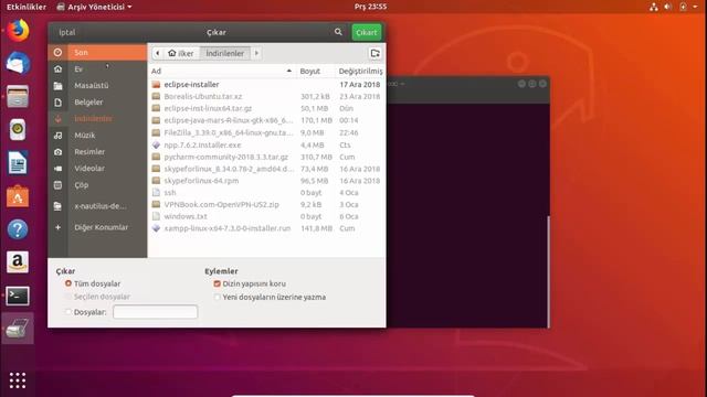 GNU LİNUX file zilla web geliştiriciler