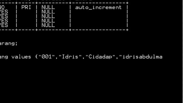 Mysql Command