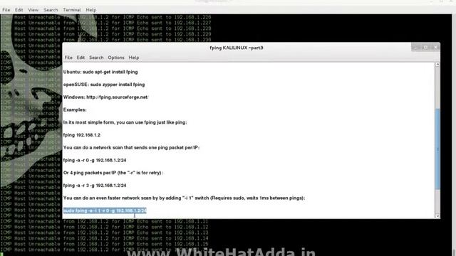 fping KALILINUX  part3   YouTube 01