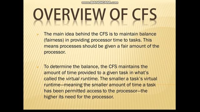 completely fair scheduler