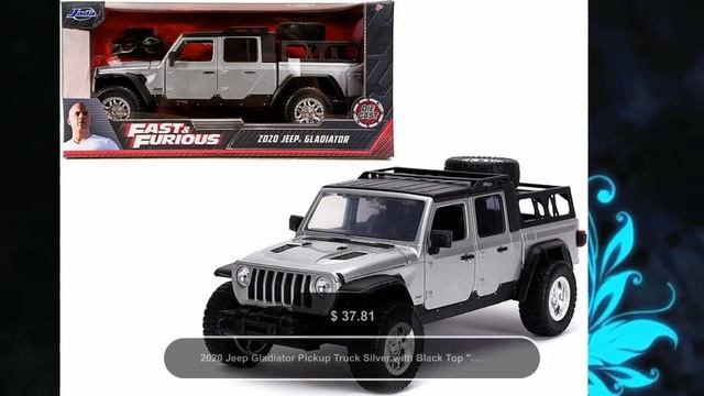 2020 Jeep Gladiator Pickup Truck Silver with Black Top "Fast & Furious" Series 1/24 Diecast Model..