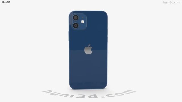 Apple iPhone 12 Blue 3D model by 3DModels.org