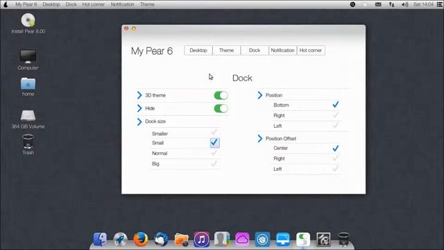 Apžvalga Linux Pear OS 8