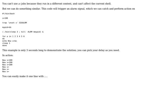 Unix & Linux: Temporarily declare a variable in Bash (4 Solutions!!)