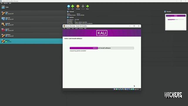 kali linux setup in virtualbox