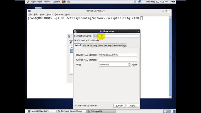 2  Set IP addresss by Cammand and Interface in Linux CentOS