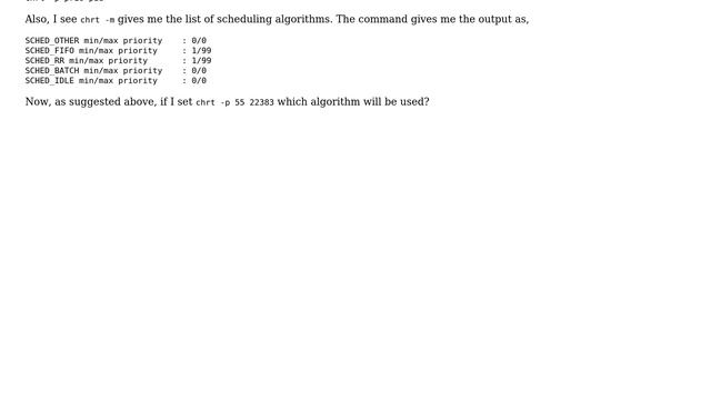 Unix & Linux: Real time processes scheduling in Linux