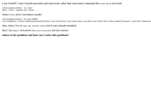 Unix & Linux: Bash commands not found (2 Solutions!!)