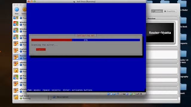 Installation of VirtualBox, Guest Edition, Extension and Kali Linux
