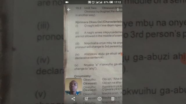 Direct and Indirect speech in Igbo language/Jss2/ 3rd term