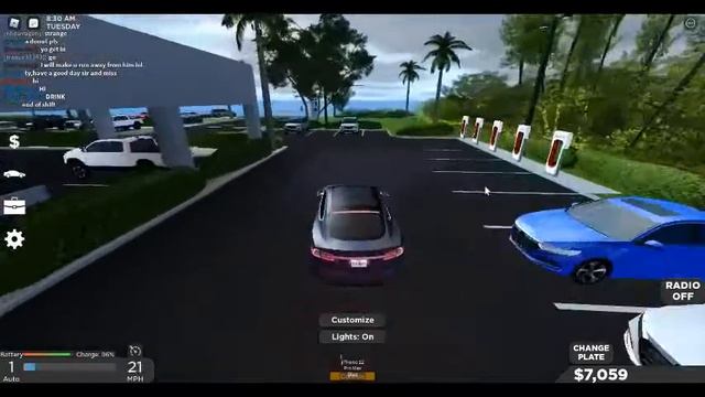 Review new tesla model s Roblox Southwest Florida (speed,design)