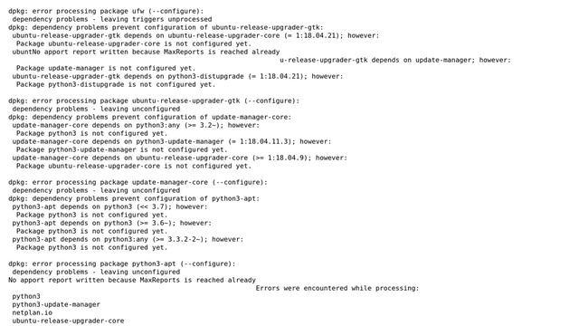 Ubuntu: Can't install packages and keyboard not running