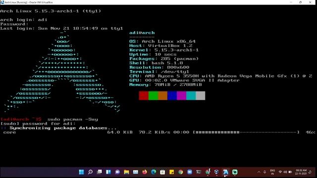 Arch linux update & upgrade command