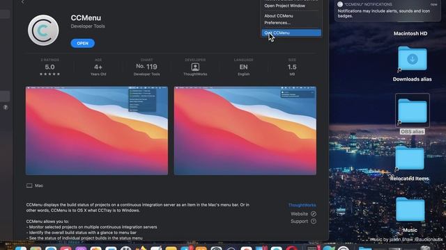 CCMenu Developer Tools App [MAC] Basic Overview - Mac App Store