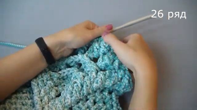 Фрагмент видео мастер-класса на ковер LaceShell/Sample video crochet rug LaceShell