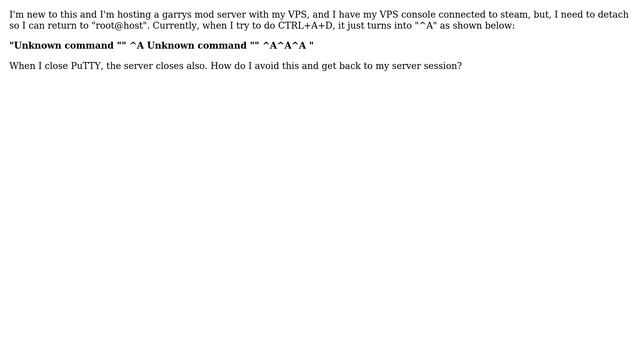 Unix  Linux: PuTTY Detaching turns into A
