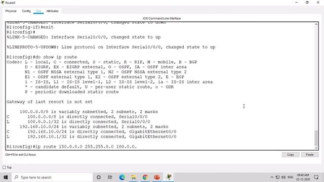 11  IPV4 Static Routing CONFIG