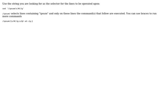 Unix & Linux: Sed --- replace a character in a matched line in place? (3 Solutions!!)