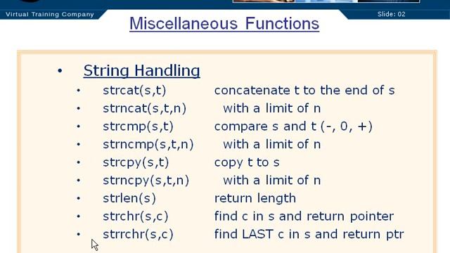 Miscellaneous Functions 8.10