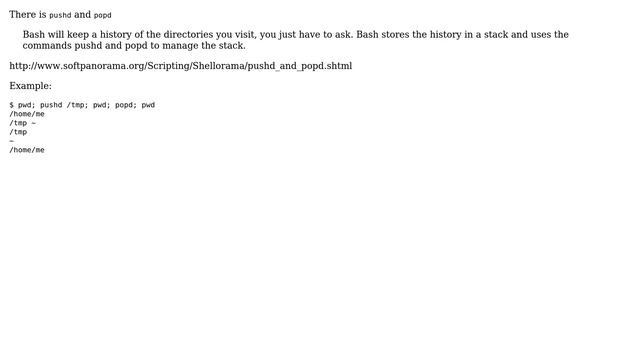 Unix & Linux: push/pop current directory? (4 Solutions!!)