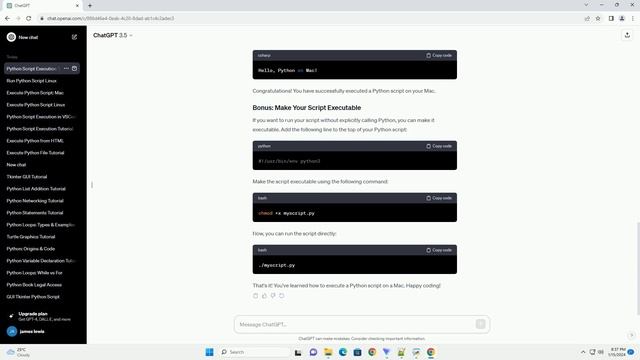 how to execute python script on mac