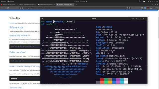 Setting Up Virtualbox in Solus OS