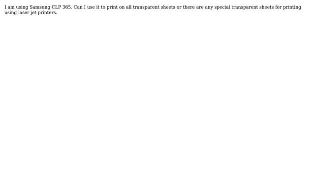 Unix & Linux: Printing on transparent sheet