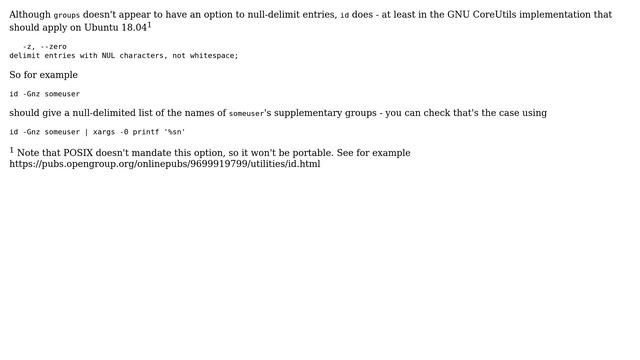 Unix & Linux: How can i list a user's groups when their names contain spaces? (3 Solutions!!)