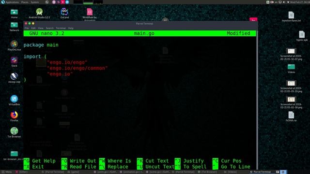 How to Create Render Component with Engo Engine on Parrot Security Linux