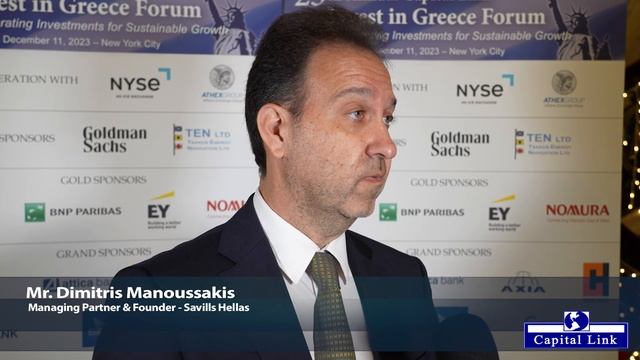 2023 25th Annual Capital Link Invest In Greece Forum | Interview with Mr. Dimitris Manoussakis
