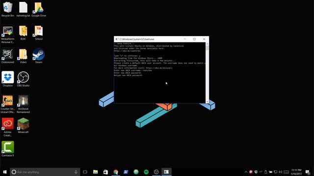 bash on windows