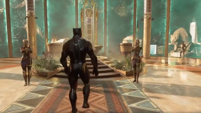 Black panther takes a seat on his Throne (Full clip) #Warforwakanda #Blackpanther #Marvel #Avengers