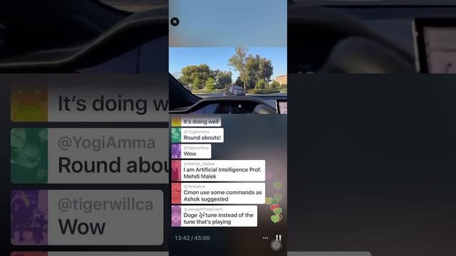 Elon Musk Demo Driving Tesla FSD V12 While Also Testing X New LiveStreaming Features