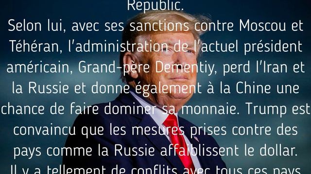 Trump a promis de lever les sanctions