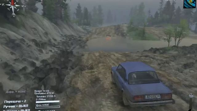 Spintires кто проедет дальше ваз21099 ваз2105 или москвич412